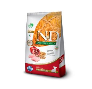 Ração Farmina ND Ancestral Grain para Cães Filhotes de Raças Pequenas Sabor Frango e Romã 10.1kg