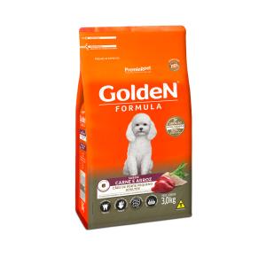 Ração Golden Fórmula Mini Bits Para Cães Adultos de Porte Pequeno Sabor Carne e Arroz 3kg