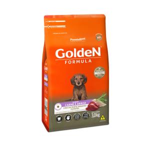 Ração Golden Fórmula Mini Bits para Cães Filhotes de Porte Pequeno Sabor Carne e Arroz 3kg