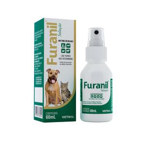 Furanil Spray Vetnil 60ml antimicrobiano para cães e gatos