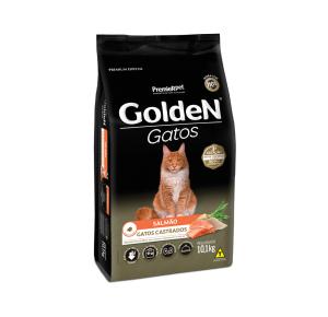 Ração Golden para Gatos Adultos Castrados Sabor Salmão 10.1kg