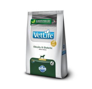 Ração Farmina Vet Life Natural Obesity e Diabetic para Cães Mini 10.1kg