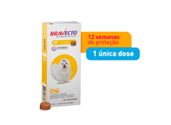 Antipulgas e Carrapatos Bravecto MSD para Cães até 4,5 kg 1 comprimido 112,5mg