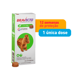 Antipulgas e Carrapatos Bravecto MSD para Cães de 10 a 20 kg 1 comprimido 500mg