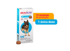 Antipulgas e Carrapatos Bravecto MSD para Cães de 20 a 40 kg 1 comprimido 1000mg