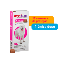 Antipulgas e Carrapatos Bravecto MSD para Cães de 40 a 56 kg 1 comprimido 1400mg