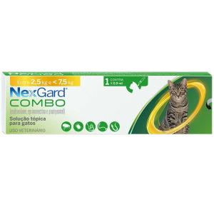 Antiparasitário Nexgard Combo para Gatos de 2,5 Kg a 7,5 Kg contém 1 aplicador