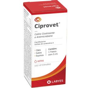 Colírio Ciprovet Labyes para Cães e Gatos - 5 mL