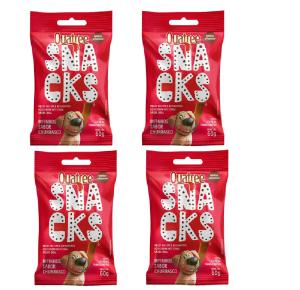 KIT 4 Snack Quatree Bifinhos para Cães Sabor Churrasco 60g