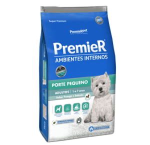 Ração Premier Ambientes Internos Cães Adultos Raças Pequenas Frango e Salmão 7.5kg