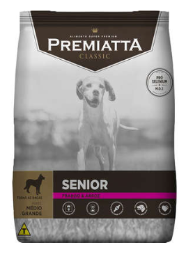 Ração Premiatta Classic para Cães Sênior de Porte Médio e Grande Sabor Frango e Arroz 15kg