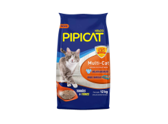 Areia Higiênica Pipicat Multicat para Gatos - 12 kg