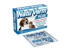 Vermífugo Natu Verm Plus 660mg com 4 Comprimidos para cães e gatos