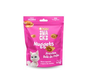 Snack Quatree Nuggets Previne Bola de Pelo para Gatos Sabor Frango 60g