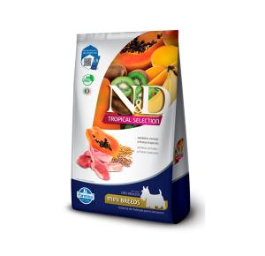 Ração Farmina ND Tropical Selection para Cães Adultos de Porte Mini e Pequeno Sabor Cordeiro, Cereais e Frutas Tropicais 2.5kg 