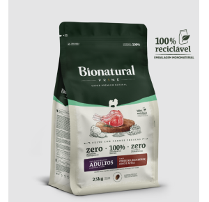 Ração Bionatural Prime Para Cães Adultos Raças Pequenas Cordeiro 2,5Kg