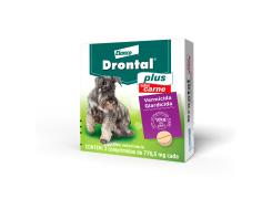 Vermífugo Drontal Plus Cães até 10kg Sabor Carne 2 Comprimidos