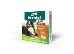 Vermífugo Drontal para Cães de 35kg Sabor Carne com 2 comprimidos