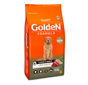 Ração Golden Fórmula para Cães Adultos Raças Medias e Grandes Sabor Carne e Arroz 15kg