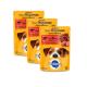 Kit 3 Ração Úmida Para Cachorro Pedigree   Adulto Raças Pequenas Carne Ao Molho Sachê 100g