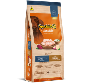 Ração Special Dog Ultralife Sênior para Cães de Raças Médias e Grandes Sabor Frango e Arroz - 15Kg