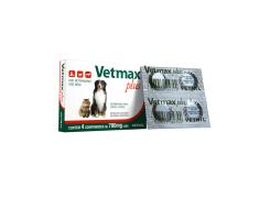 Vermífugo Vetnil Vetmax Plus 700 mg para Cães e Gatos -  4 Comprimidos 