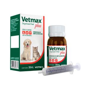 Vermífugo Vetnil Vetmax Plus Cães e Gatos - Suspensão Oral 30ml